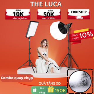  Combo đèn livestream Đèn LED chữ nhật RL28 chân cao cấp và softbox cầu chân 2m8 -  tặng kèm tấm hắt sáng 
