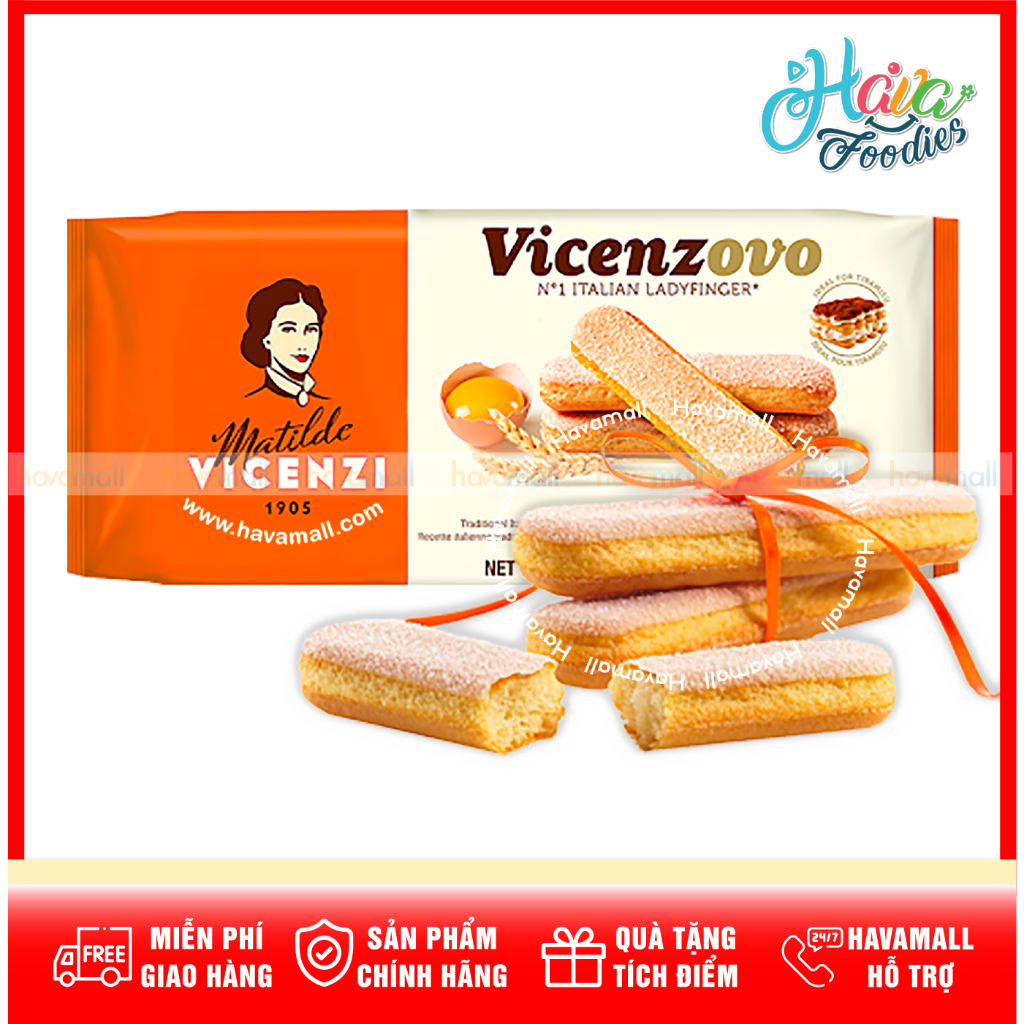 Bánh Ladyfingers nguyên gốc Ý Matilde Vicenzi gói 200g