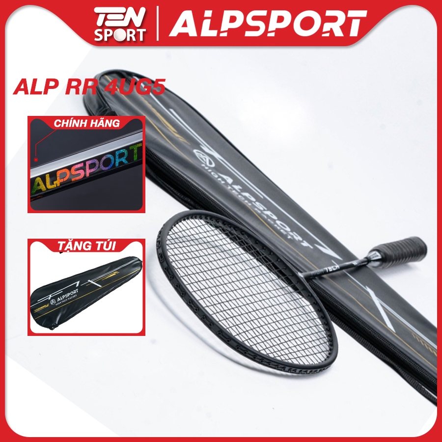 Vợt cầu lông full carbon ALPSPORT RR Vợt cầu lông 4UG4 nguyên bản 100% Full Carbon 22-25Lbs Hàng Chí