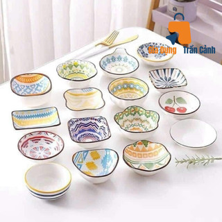 Chén bát sứ đựng nước chấm, bát đựng gia vị, chén sứ nhật bản nhiều hình, chén sứ ăn dặm