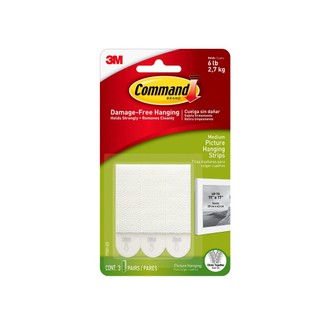 Miếng dán treo tranh 3m command™ 17201-es, trắng, chịu tải 2.7 kg