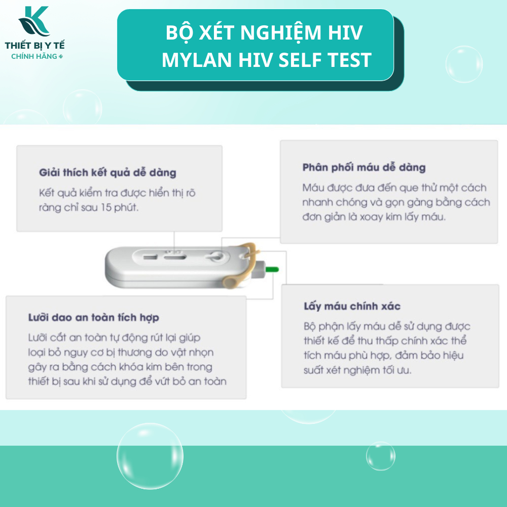 (HỎA TỐC HCM) Mylan Self Test thử HIV tại nhà, an toàn, nhanh chóng, bảo mật
