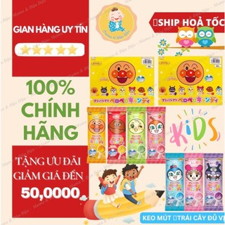 Kẹo mút chú hề anpanman đủ vị trái cây cho bé