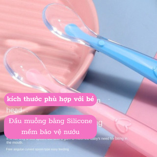 Thìa ăn dặm Silicon Cho Bé, Muỗng ăn dặm, Thìa Trẻ Em, đồ dùng ăn dặm, muỗng silicon trẻ em