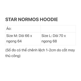 ÁO STAR NORMOS HOODIE (TRẮNG/ ĐEN/ XANH LÁ)