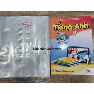 1 tờ giấy bao sách tiếng anh nilon dày bình tân - giấy bao kiếng 28.2cm bao sách anh văn sẵn keo không hình nai
