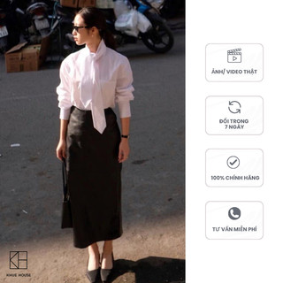 Chân váy da KHUE HOUSE chân váy công sở Basic Leather chất liệu da dáng dài thanh lịch phù hợp người đi làm