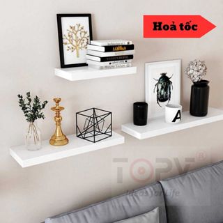   Hoả tốc  Kệ gỗ treo tường decor  giá trang trí thanh gỗ ngang gắn tường mini phòng khách phòng ngủ để cây cảnh 