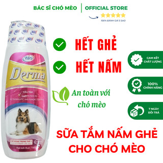 SỮA TẮM HẾT NẤM GHẺ CHÓ MÈO BIO DERMA