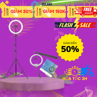Bộ đèn livestream 33cm - chuyên sử dụng livestream, trang điểm, điều chỉnh ánh sáng - chính hãng hulako