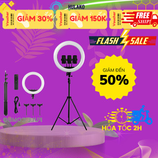 Đèn Livestream RL18(45cm) - Cung Cấp Ánh Sáng Livestream, Làm Phun Xăm, Điều Chỉnh Sáng, Kèm Chân -Chính Hãng HULAKO