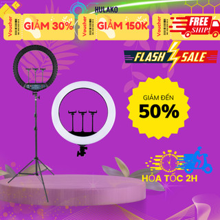 Bộ Đèn Livestream Cao Cấp HQ21N- Sủ Dụng Livestream, Nhiều Màu Sáng, Điều Chỉnh Độ Sáng - Chính Hãng HULAKO