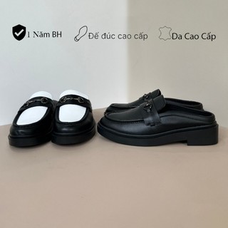 Giày sục nam da bò cao cấp , sục nam trẻ đế cao su đúc thời trang