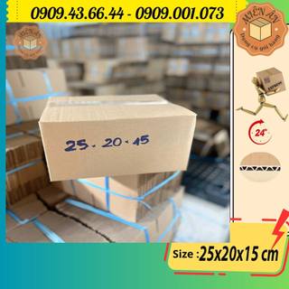 Hộp giấy, thùng carton size 25x20x15 giấy carton gói hàng Everest