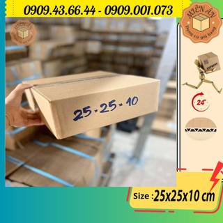 Hộp giấy, thùng carton size 25x25x10 hộp carton gói hàng Everest