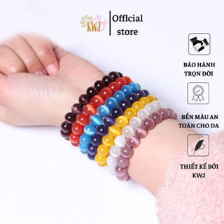 Vòng tay đá mắt mèo KWJ đá 8ly.
