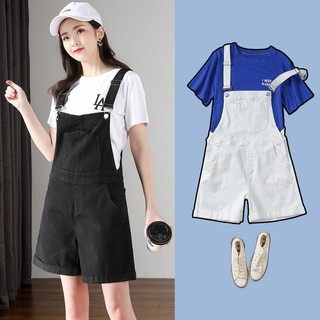  Quần Yếm nữ Form rộng Miaa Đủ size nhiều màu Yếm Quần Jean Đùi Yếm Bò Liền Thân Ngắn Dáng Rộng 