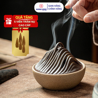 Lư núi cao cấp Dương Minh dùng xông trầm thưởng nụ lư xông đốt nụ bằng gốm sứ