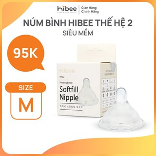 Núm bình Hibee - 2 van thoát khí - Size M 3-6m/Hộp 1 núm