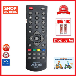 Điều khiển remote từ xa dùng cho đầu thu vtc-19001530-tặng kèm pin-đầu bấm đầu thu vtc-19001530
