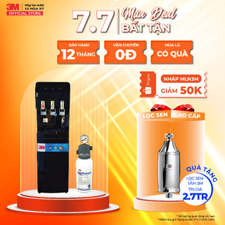 Máy Lọc Nước Nóng Lạnh 3 Vòi 3M VN4-3V Màu Đen (Sử Dụng Máy 3M ICE140-S)