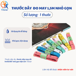 Thước dây đo thước dây may đồ 1m50/60' nhỏ gọn tiện ích TXstar