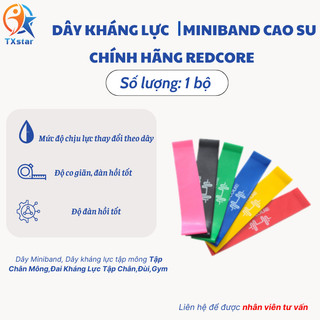Bộ dây kháng lực miniband tập gym tập mông đùi tại nhà đa năng chính hãng Redcore