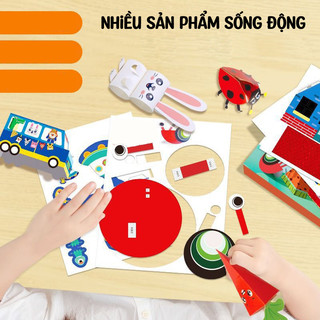[ RẺ VÔ ĐỊCH ] Bộ Đồ Chơi Gấp Giấy Origami Nhật Bản 32 Chủ Đề Sáng Tạo Cho Bé  kèm keo dán trong bộ 9-ORIGAMI