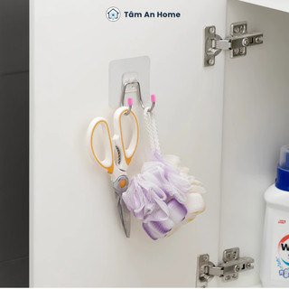 BỘ 2 Móc Cường Lực Inox Dán Tường Dạng Móc Đôi ( Tâm An Home)