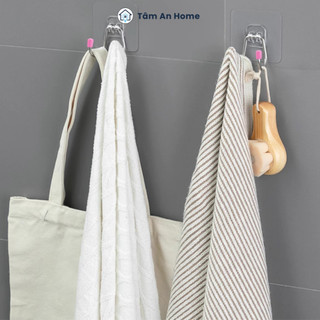 BỘ 2 Móc Cường Lực Inox Dán Tường Dạng Móc Đôi ( Tâm An Home)