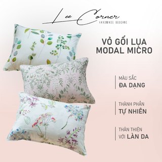 Vỏ gối 45x65cm, 50x70cm lụa modal micro nhiều hoạ tiết lee corner áo gối cao cấp
