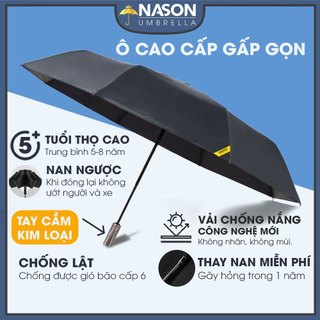 Ô dù che mưa nắng gấp gọn Nason Umbrella Arthur đóng mở tự động 2 chiều trên 1000 lần, ngăn 99%UV