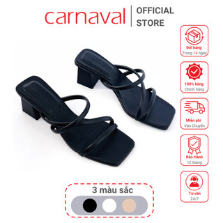 Guốc cao gót carnaval 5cm quai mảnh đan chéo - bước chân kiêu sa