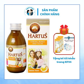 Siro uống hartus strong bones and teeth - hỗ trợ bổ sung canxi cho trẻ, giúp trẻ ăn ngon