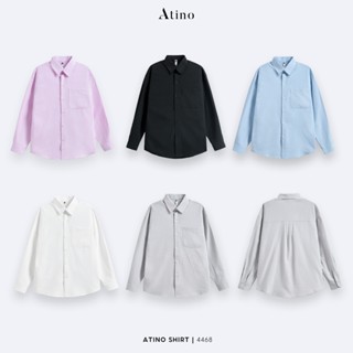 Áo Sơ Mi Dài Tay Oxford Nam ATINO Vải Cotton Nhiều Màu Form Regular SM.L.5.4468
