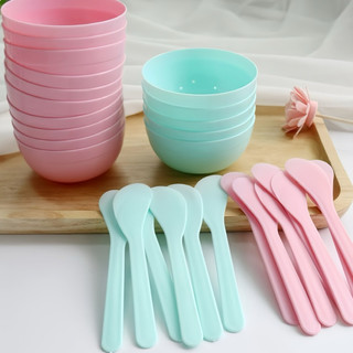 Chén nhựa dẻo, bát gáo dừa dùng để pha trộn bột đắp mặt tắm body, dụng cụ làm đẹp spa