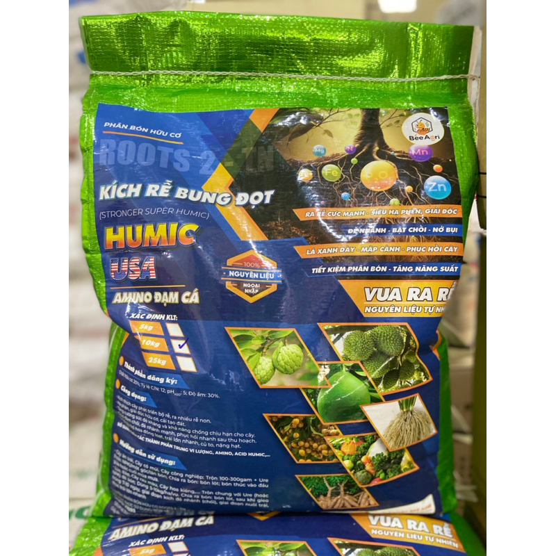 Phân bón rễ hữu cơ ROOT2 -TN Humic USA (dạng viên) Kích rễ bụng đọt