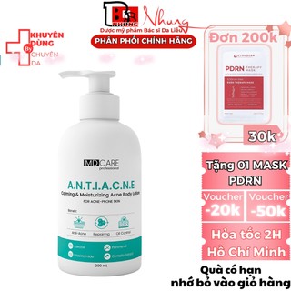 [CHÍNH HÃNG] Sữa Dưỡng Thể Dành Cho Da Mụn 8% Azeclair - 5% Niacinamide MD CARE Calming Acne Body Lotion 200ml