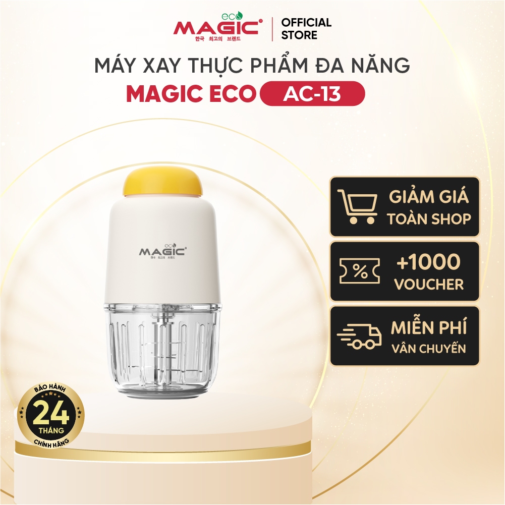 Máy xay đa năng Magic Eco AC-13, lưỡi dao 8 cánh, tốc độ xoay 10.000 vòng/phút