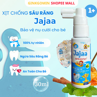 Xịt chống sâu răng cho bé Jajaa Ginkgomin phòng ngừa sâu răng, xịt răng miệng cho bé giúp khử mùi hôi và làm sạch miệng
