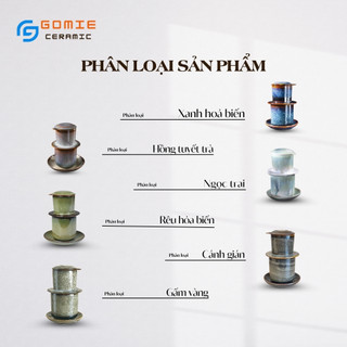 Bộ phin pha cà phê gốm sứ (6 màu)  - Phin Pha Cafe Gốm Bát Tràng
