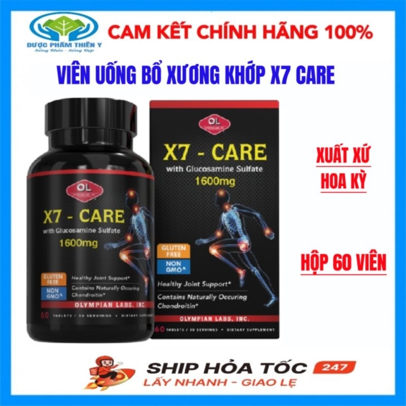 Viên Uống Olympian Labs X7- Care Chăm Sóc Sức Khỏe Xương Khớp, Đĩa Đệm - Hộp 60 viên