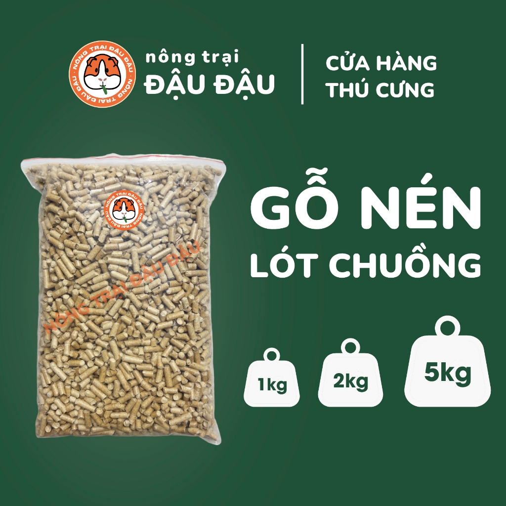 Gỗ Nén Thông Lót Chuồng Thỏ, Bọ Ú (Chuột Lang) - 1kg, 5kg