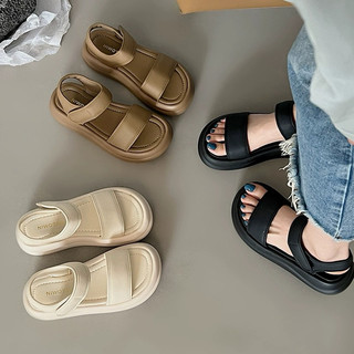 Sandal đế bằng quai dán