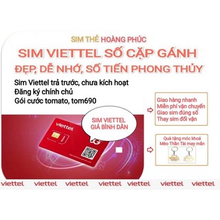 Sim viettel cặp gánh đẹp dễ nhớ