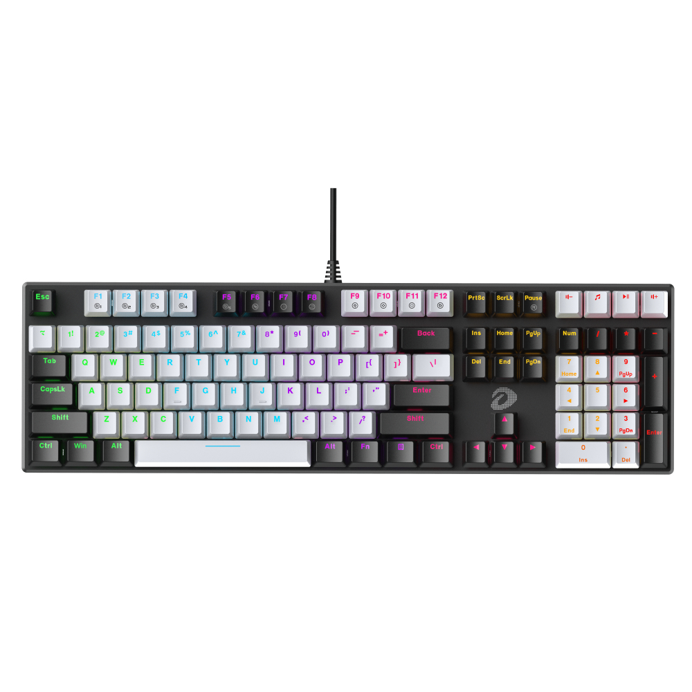 Bàn phím cơ Gaming DAREU EK810 - Black / EK810X Black Gray (MULTI-LED, Blue/ Brown/ Red D switch) | BigBuy360 - bigbuy360.vn