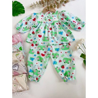 Combo 3 bộ tay dài xốp gạo bé