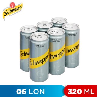 Lốc 6 lon nước soda schweppes 320ml