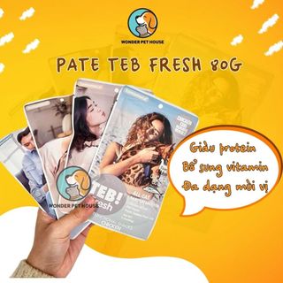 Pate teb fresh 80g sốt thịt gà cao cấp cho mèo - thức ăn ướt dinh dưỡng