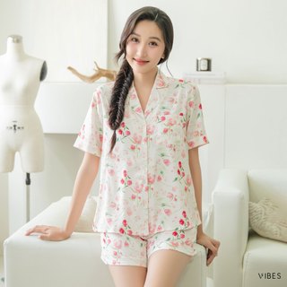 Vibes pijama ngắn lụa gấm kara py set